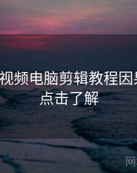 汤不热视频电脑剪辑教程因果梳理，点击了解