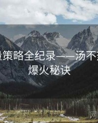 前瞻流量策略全纪录——汤不热网页版爆火秘诀